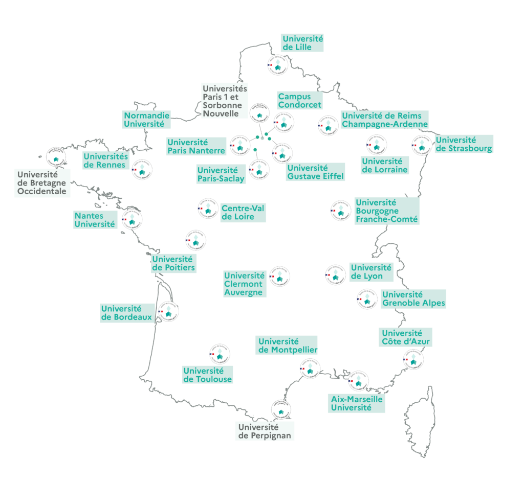 Carte des ateliers de la donnée non contractuelle.